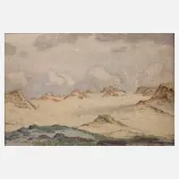 Magnus Weidemann, In den Dünen, 1932, Gouache auf Karton