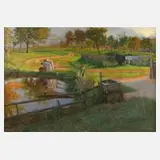 Egon Graf von Holtzendorff, "Abendsonne", Öl auf Leinwand