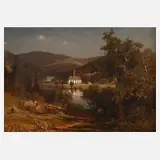 Olof Winkler, Kirche in Zelle im Erzgebirge, Öl auf Malplatte