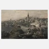 Carl August Anton Müller, Ansicht von Treuen, Lithographie