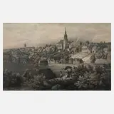 Carl August Anton Müller, Ansicht von Treuen, Lithographie