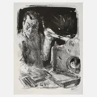 Bernhard Heisig, "Der Steindrucker", Lithographie