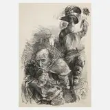 Bernhard Heisig, Ritter und Bauer, Lithographie