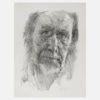 Prof. Bernhard Heisig, Selbstbildnis, Lithographie