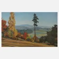 Siegfried Henze, Spätsommer im Vogtland, Öl auf Hartfaserplatte