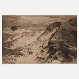 Prof. Bruno Héroux, "Dünenlandschaft", Radierung