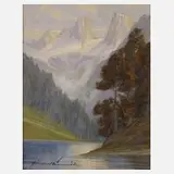 Heinz Münnich, Die drei Zinnen, Gouache