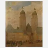 Ewald Weise, "Johanneskirche zu Plauen", Öl auf Karton