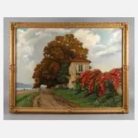 Otto Westphal, Herbstliche Flusslandschaft, Öl auf Leinwand