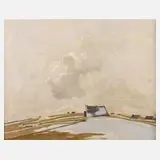 Erich Buchwald-Zinnwald, Vorfrühling im Erzgebirge, Öl auf Pappe
