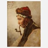 Fritz Beinke, "Gänsehirt Georg Lempel", Öl auf Leinwand