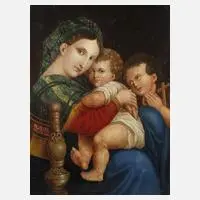 Sanner, "Madonna della Seggiola" nach Raffael, Öl auf Leinwand