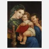Sanner, "Madonna della Seggiola" nach Raffael, Öl auf Leinwand