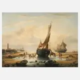 Alfred Thompson Gobert, Küstenszene, 1841, Öl auf Leinwand
