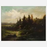C. F. Werner, Partie aus der Umgebung von Lindau, Öl auf Leinwand