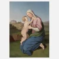 Joseph Haier, Maria mit dem Kind, pastellener