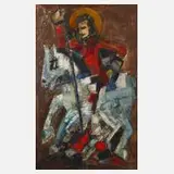 Xenia Boguslawskaja, St. Georg, Öl auf Sperrholzplatte