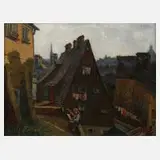 Cordier, In der Altstadt, 1919, Öl auf leinenkaschierter Platte