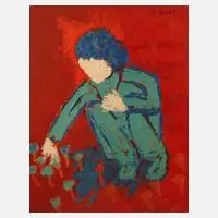 Michael Feicht, "Meine Tochter Laura", Öl auf Leinwand