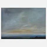 M. Florido, Weite Abendlandschaft, Öl auf Leinwand