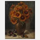 Hans Härdtlein, Herbststillleben, Öl auf Platte