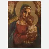 Walter Honeder, Madonna mit dem Jesuskind, Ölmalerei
