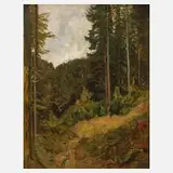 Ernst Liebermann, Waldidyll, 1951, Öl auf Malplatte