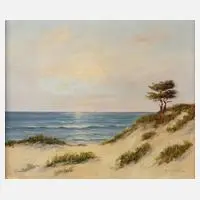 Gerhard Lukas-Larsen, Am Sylter Strand, Öl auf Leinwand