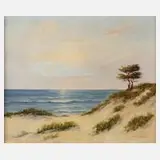Gerhard Lukas-Larsen, Am Sylter Strand, Öl auf Leinwand