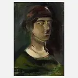 A. Molnar, Herrenportrait, Öl auf Sperrholz