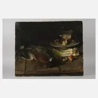 Ludwig Muhrmann, Küchenstillleben, Öl auf Leinwand und Keilrahmen