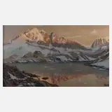 Lucien Quenard, Am Bergsee, Öl auf Leinwand