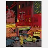 Nikos Tziotis, Moulin Rouge, Acryl auf Leinwand