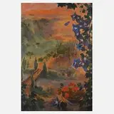 Karl Wähmann, Südliche Landschaft, Öl auf Leinwand
