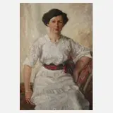 Peter Würth, Damenportrait, Öl auf Leinwand