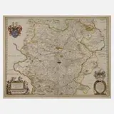 Joan Willemszoon Blaeu, Karte von Thüringen, Kupferstich