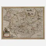 Willem Blaeu, Karte Umgebung von Magdeburg, Kupferstich