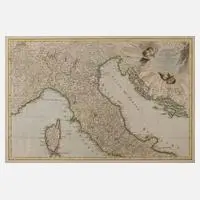 Rizzi Zannoni, Karte Norditalien, Kupferstich