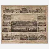Gustav Frank, Souvenirblatt Altenburg, Lithographie