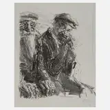 Bernhard Heisig, "Lenin und d. ungläubige Timofej", Lithographie