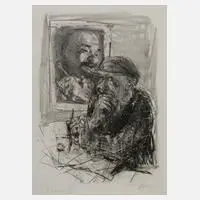 Bernhard Heisig, "Gespräch mit dem Genossen Lenin", Lithographie