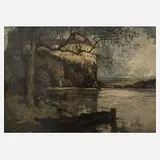 Prof. Luigi Kasimir, Blick auf Schloss Persenbeug, Farbradierung