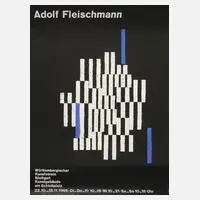 Adolf Fleischmann, Plakat, Farbsiebdruck auf schwarzem Papier
