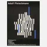 Adolf Fleischmann, Plakat, Farbsiebdruck auf schwarzem Papier