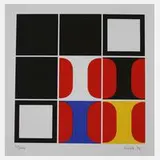 Heinz Kreutz, geometrische Komposition, 1923, Farbsiebdruck