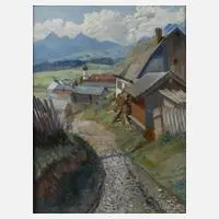 Albert Singer, "Wallgau", 1910, Gouache
