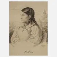 Prof. Ludwig Emil Grimm, Bildnis Bettina Brentano, 1809, Radierung