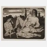 Hans Körnig, Akte, 1905, Aquatintaradierung