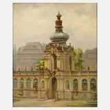 Karl Hübschmann, Kronentor Zwinger, Öl auf Leinwand