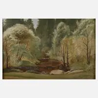 Frühling im Triebtal by Wolfgang Sachs, Öl auf Leinwand, sold Oct 2020